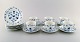 Bing & Grondahl / B&G, "Butterfly". Set of Six coffee cups with saucers and six 
plates in hand painted porcelain.