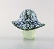 Swedish glass artist. Mushroom in mouth blown art glass. Late 20th century.