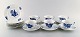 Royal Copenhagen blue flower angular set of six coffee cups with saucers  and 
six plates.