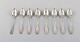 Hans Hansen silver cutlery. Eight "Susanne" teaspoons in sterling silver. Danish 
design, mid 20th century.