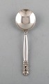 Georg Jensen Acorn boullion spoon in sterling silver. Dated 1933-44.
Designer: Johan Rohde.