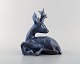 FEJ (Folke and Elsa Jernberg), Sweden. Deer in glazed ceramics. Beautiful glaze 
in blue shades. 1960 / 70