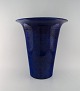 Svend Hammershøi for Kähler, HAK. Colossal floor vase with sgrafitto glazed 
stoneware. Beautiful glaze in deep blue shades. 1930 / 40