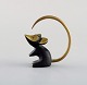 Walter Bosse, Austrian artist and designer (b. 1904, 1974) for Herta Baller. 
"Black gold line" mouse in bronze. 1950