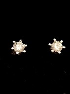 10 karat hvidguld øre stikker med diamant 0,20 karat. 