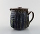 Gutte Eriksen, own workshop. Lidded jug in glazed ceramics. Raku burned 
technique. 1950