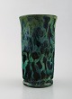 Møller & Bøgely, Denmark. Art nouveau vase in glazed ceramics. Beautiful and 
unusual decoration. 1917-1920. 
