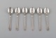 Georg Jensen "Continental" cutlery. Six tea spoons in hammered sterling silver. 
