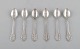 Georg Jensen "Lily of the Valley". Six coffee spoons in sterling silver / all 
silver. Dated 1915-30.
