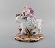 Large antique Meissen porcelain figurine. "Europe and the bull" from Greek 
mythology. Late 19th century.
