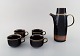 Carl-Harry Stålhane for Rörstrand. "Viking" coffee pot and four coffee cups. 
1960