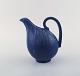 Arne Bang. Jug with handle in glazed ceramics. Model number 161. Beautiful glaze 
in blue shades. 1940/50
