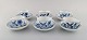 Six antique Meissen "Blue Onion" coffee cups with saucer in hand-painted 
porcelain. Early 20th century.
