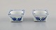 Two antique Meissen "Blue Onion" salt cellars in hand-painted porcelain. Early 
20th century.
