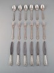 Georg Jensen "Lily of the Valley" cutlery in sterling silver. Complete lunch 
service for six people. 18 pieces in total.
