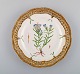 Royal Copenhagen Flora Danica pierced plate in hand painted porcelain. Dated 
1947-49.
