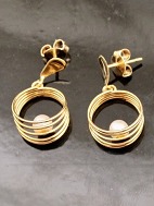 14 karat guld ørestikker  med perle