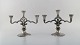 Just Andersen, Denmark. Two early candlesticks in pewter. Model number 1258. 
1920 / 30