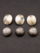 6 stk sølvknapper (925s) de 3 store stemplet Hans Hansen sterling. 