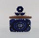 Gunvor Olin Gronqvist for Arabia. Porcelain salt box decorated with blue 
flowers. 1960 / 70