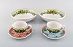 Gianni Versace for Rosenthal. Two "Ivy Leaves" cups with saucers and two bowls. 
Late 20th century.

