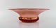 Lalique, France. Large bowl in salmon-colored art glass. 1980