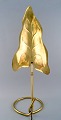 Tommaso Barbi, Italy. Leaf-shaped table lamp in brass. Mid-20th century. Italian 
design.

