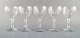 Val St. Lambert, Belgium. Five Lalaing glasses in mouth blown crystal glass. 
1950 / 60
