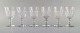 Baccarat, Frankrig. Seks Armagnac glas i mundblæst krystalglas. Produceret i 
perioden 1952-1986. 
