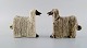 Lisa Larsson ceramics, 2 Afghan Dogs, Afghan Hound.
