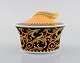 Gianni Versace for Rosenthal. Small Barocco tureen in porcelain with gold 
decoration. Late 20th century.
