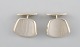 Hermann Siersbøl, Denmark. A pair of modernist cufflinks in sterling silver. 
Mid-20th century.
