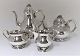 Lundin Antique presents: Toxværd. Silver (830). Coffee-tea service, comprising coffeepot, teapot sugar bowl and ...
