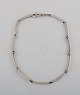 Hermann Siersbøl, Denmark. Modernist necklace in sterling silver. Mid-20th 
century.
