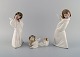 Lladro, Spain. Three porcelain figures of young angels. 1970 / 80s.
