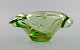 Grøn Murano skål i mundblæst kunstglas. 1960