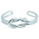 Georg Jensen; A Love Knot bangle of sterling silver