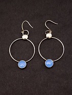 Regitze for Georg Jensen øre hængere sterling sølv prydet med cabochon sleben jade