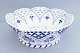 Royal Copenhagen, blue fluted full lace; A fruit basket of porcelain #1061