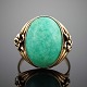 A. Mihelsen; A ring of 14k gold set with an amazonite