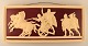 Colossal plaster wall plaque with motif by Thorvaldsen. Chariot with four horses 
in front. 1930 / 40s.
