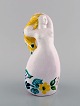 Ursula Printz for Gustavsberg. Rare naked woman in glazed ceramics. Beautiful 
crackled glaze and flowers. Mid-20th century.
