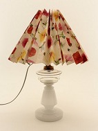 Opaline olie lampe 53 cm. 19. årh. forandret til el. 