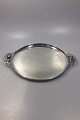Danam Antik presents: Georg Jensen Sterling Silver Blossom Round Tray with handles No 2AB
