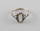 Swedish silversmith. Classic ring in sterling silver adorned with opal. 1960 / 
70s.
