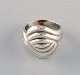 Swedish silversmith. Modernist ring in sterling silver. 1960 / 70s.
