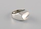 Swedish silversmith. Modernist ring in sterling silver. Dated 1972.
