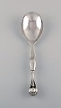 Rare Georg Jensen serving spoon in hammered sterling silver. Designed by Georg 
Jensen in 1912. Design 38.
