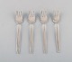 Tias Eckhoff for Georg Jensen. Four Cypress pastry forks in sterling silver.
