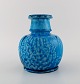Svend Hammershøi for Kähler, HAK. Vase i glaseret stentøj. Smuk glasur i blå 
nuancer. 1930/40